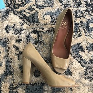Vince Camuto chunky heels nude 8.5